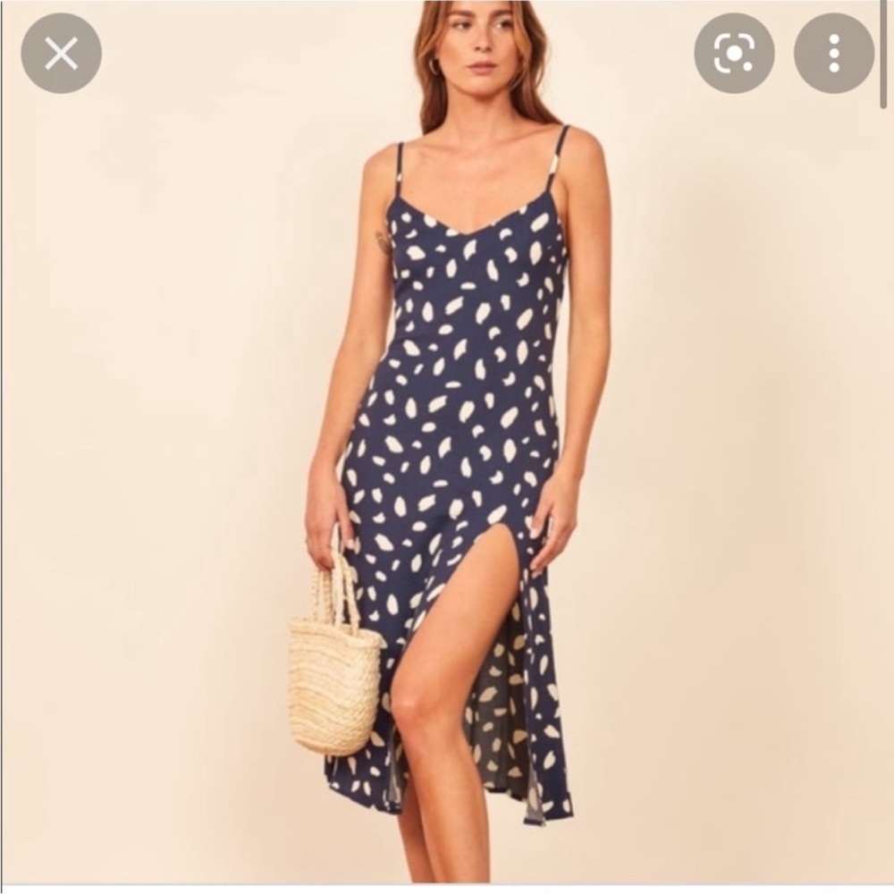 Reformation Crimini Dress in blue